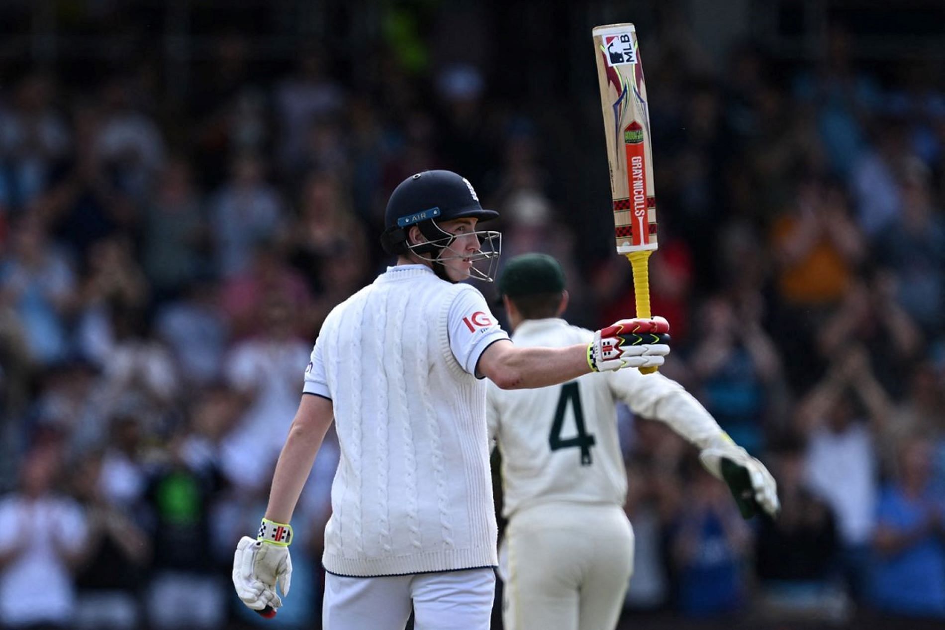Brook scored a crucial half-century to keep England afloat in their run chase.